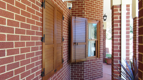 wooden window shutters